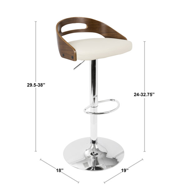 Wade Logan® Archaimbaud Swivel Adjustable Height Stool - Wayfair